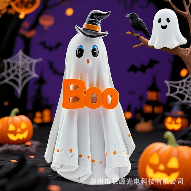 Halloween Ghost Pumpkin Decoration Halloween Party Tabletop Ornament Home Scene Prop Festive Seasonal Decor For Kids Adults