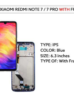 Display LCD Per Xiaomi Redmi Nota 7 Nota 7 Pro Display LCD Touch Screen Digitizer Assembly M1901F7G M1901F7S Parti di Riparazione - riparo82