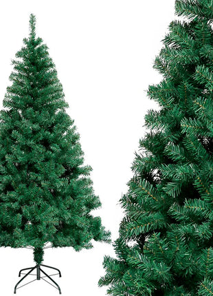 Albero di Natale artificiale Crittografia in PVC Abete spesso Supporto in metallo Albero di Natale da 1,2 m a 3 m Forniture per decorazioni natalizie per la famiglia - riparo82