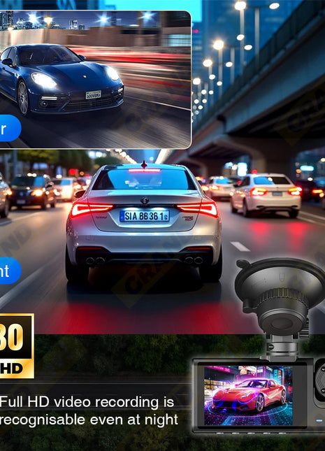 Dash Cam for Cars WIFI APP Car DVR 3 Channel Front Camera Video Recorder Rear View Camera for Vehicle Black Box Car Assecories - Riparo82