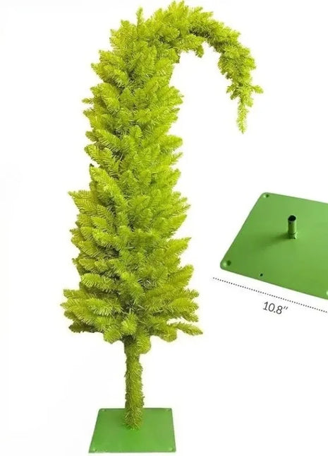 Albero di Natale artificiale Materiale PVC Collo storto Forma di cappello da Babbo Natale Albero di Natale 90 cm/150 cm Decorazioni per feste di famiglia di Natale