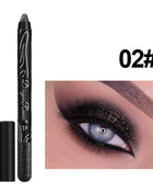12 Colors Long-lasting Glitter Eyeshadow Pencil Pigment Blue Brown Black Eyeliner Pen Women Fashion Shimmer Eye Shadow Makeup - Riparo82