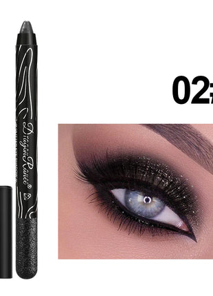 12 Colors Long-lasting Glitter Eyeshadow Pencil Pigment Blue Brown Black Eyeliner Pen Women Fashion Shimmer Eye Shadow Makeup - Riparo82
