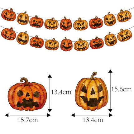 Halloween Theme Disposable Tableware Paper Plates Cups Straws Tablecloth Banner Spiral Cake Topper Happy Halloween Party Decor