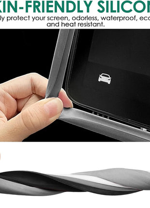 For Tesla Model 3 / Y Silicone Protective Frame Edge Cover Central Control Display Navigation Screen Protector Car Accessories - Riparo82
