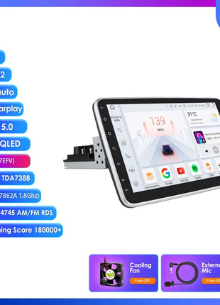 4G Universal 1 Din Car Multimedia Player 360 Rotatable Screen Autoradio Stereo Navi GPS WiFi Auto Radio Android Video Player Map