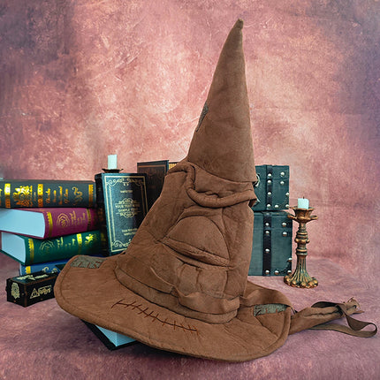 Anime Movies Witch Wizard Hat Potters Sorting Hat Leather Halloween Party Props Dress Up Hat Men Cosplay Costume Accessories