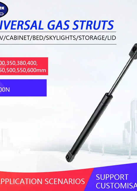1PC 100N 300/350/380/400/450/500/550/600mm Universale Ammortizzatore A Gas Ascensore Supporto Cofano Auto Tronco Coperchio Supporto Ascensore Puntone RV di Ricambio