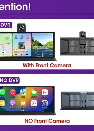 11.3 inch 4K Car DVR Wireless Carplay Android Auto Upgrade 360° Rotating Camera Dash Cam Video Recorder GPS Navigation Dashboard - Riparo82