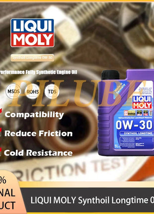 LIQUI MOLY Synthoil Olio motore completamente sintetico a lunga durata 0W-30 per protezione motore a lungo termine ad alte prestazioni Prodotto originale