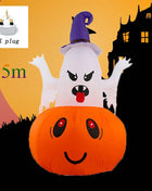 Halloween 1.5m Inflatable Luminous Decoration White Ghost Hat Pumpkin Built-in LED Light Ghost Christmas Outdoor Indoor Ornament - Riparo82