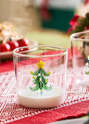 FOME Tazza di vetro creativa 1/2 pezzi Albero di Natale Caffè resistente al calore Tazza da latte Tè Tazza da caffè espresso Regali di Natale per ragazza - riparo82