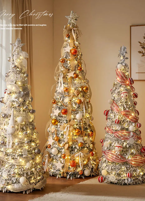 1.2M-2.1M Albero di Natale Artificiale Pieghevole Albero di Natale per la Casa Premium Denso Ornamenti natalizi Centro commerciale Decorazione di Visualizzazione