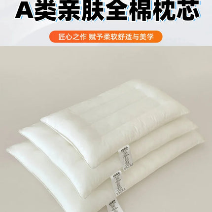 Soft Low Neck Pillow Help Sleep and Protect The Pillow Neck Household Soybean Fiber SPA Massage Pillow for Sleeping Almohada 이불