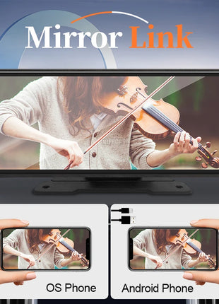10.26"  Car Mirror Radio Multimedia Video Player Universal Wireless Carplay Android Auto Screen With Bluetooth AUX USB - Riparo82
