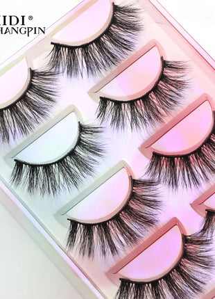 Faux Cils 3/5 Pairs False Eyelashes make up Natural Long Dramatic Halloween Eyeylash 3D Mink Lashes Tools Extension maquiagem - Riparo82