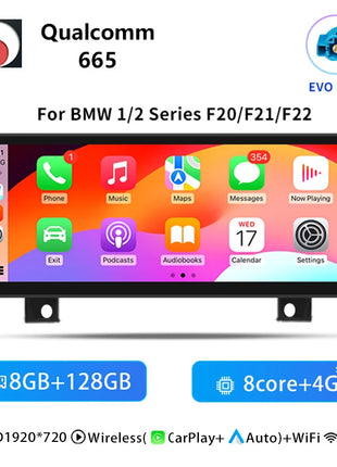 12.3"Wireless Carplay Android 14 Car Radio For BMW 1 Series F20 F21 2Series F23 2013-2016 NBT EVO Multimedia Player Stereo Audio - Riparo82