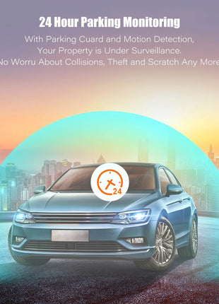Dash Cam Front and Rear View Camera Video Recorder Dual Lens Car Dvr Cycle Recording Night Vision G-sensor 1080P Dashcam 4 Inch - Riparo82