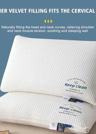Neck Pillow Help Sleep And Protect The Neck Cervical Orthopedic Household Soybean Fiber SPA Massage Pillow For Sleeping New - Riparo82