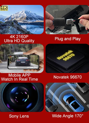 Dash Cam 4K For Volvo XC70 V70 V60 S60 S60L S80L 2011-2017 Car DVR Dashcam Camera Video Recorder,Car Accessories - Riparo82
