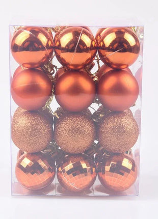 24 pezzi 4 cm albero di Natale palline di Natale decorazioni palline ornamento di nozze per feste - riparo82