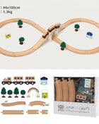 Set di binari ferroviari in legno Pacchetto di espansione Blocchi di costruzione fai-da-te Accessori Tracce adatte per binari in legno Giocattoli educativi per bambini