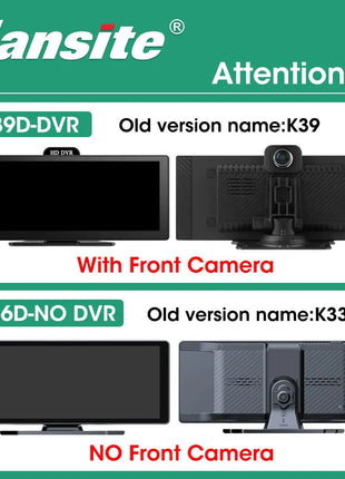 10/11.26 Inch 4K DVR Wireless CarPlay & Android Auto Dash Cam Bluetooth Audio GPS Navigation Dashboard Dual Lens Video Recorder - Riparo82