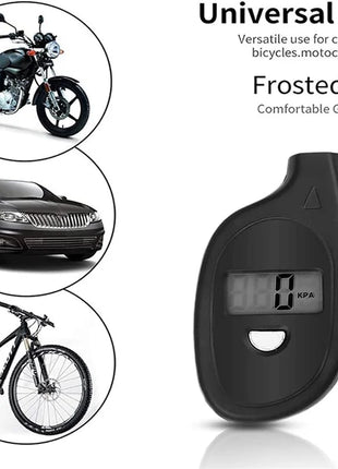 Mini Keychain Style Tire Gauge Digital Lcd Display Car Tire Air Pressure Tester Meter Auto Car Motorcycle Tire Safety Alarm New - Riparo82