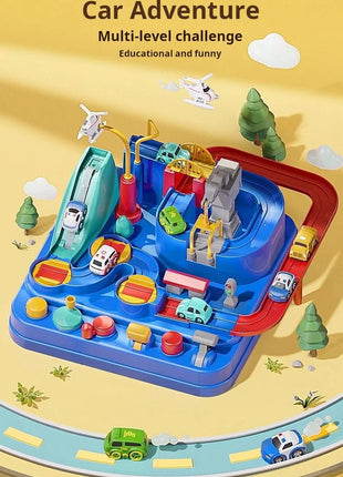 Modello di auto ferroviaria da corsa Giocattoli educativi Pista per bambini Gioco di avventura Cervello Meccanico Interattivo Treno Animali Giocattolo razzo spaziale - riparo82