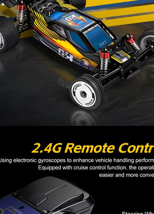 WLtoys 244016 Auto ad alta velocità, proporzionale 1:24, auto RC telecomandate di alta qualità, trazione a due ruote, giocattolo e regalo per ragazzo da corsa