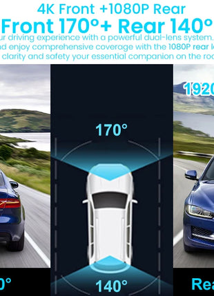 Ultra HD 4K Car Front Dash Cam Mini WIFI DVR Black Box Room With 24H Parking Monitor Night Vision,GPS/Rear View Camera Optional - Riparo82