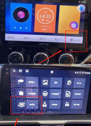 3D 360 Camera for Android Car Radio 4 Cameras Rear/Front/Left/Right Built-in 360APP Model Car 360°view Bird's Eye View System - Riparo82