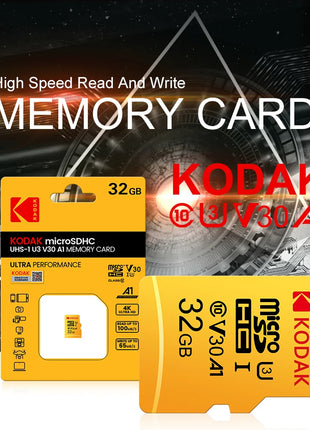 Kodak Micro SD 256GB 128GB U3 e 64GB 32GB C10 Scheda SD Flash Drive Scheda di memoria Classe 10 4K cartao de Memoria Scheda di memoria Micro SD