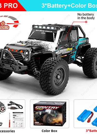 Teeggi 16101 /16102 PRO 1:16 Auto RC ad alta velocità con luce LED Drift 70KM/H 4WD RC Off-Road Car Monster Truck Giocattolo per i regali del capretto