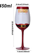 Bicchieri da vino natalizi da 450 ml Albero di Natale di Babbo Natale Aghi di pino Bicchieri da vino rosso per vino Succo di champagne - riparo82