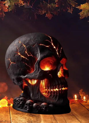 Desk Lamp Halloween Skull Lamp Skull Desk Lamp with Spooky Led Light for Halloween Party Mantel Decoration Unique Room Accent - Riparo82