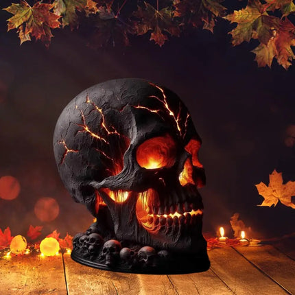 Desk Lamp Halloween Skull Lamp Skull Desk Lamp with Spooky Led Light for Halloween Party Mantel Decoration Unique Room Accent