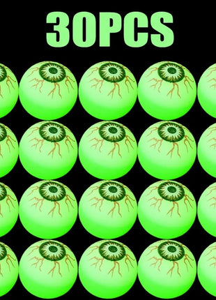 5/50PCS Luminous Bouncing Ball Halloween Glow in The Dark Eyeball Toys Rubber Fake Eyeball Haunted House Horror Decoration Props - Riparo82
