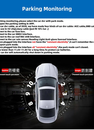 Kampacar AD07-4K 2160P Wifi DashCam Camera Video Recorder For Audi A7 C8 A3 8v A8 A6 A5 A4 Q3 Q7 Q8 Etron 2015-2024 10% Car Dvr - Riparo82