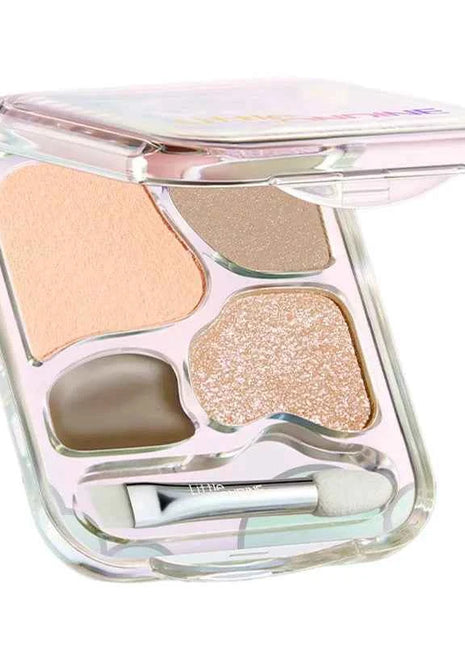 Little Ondine Four Colour Eye Shadow Undercover Powder Palette Highlighting Natural Nudes Korean Makeup Glitter Eyeshadow