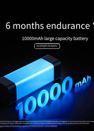 Xiaomi Mijia APP IP67 Waterproof 10000mah Battery Smart Outdoor IP Camera 2.5k HD  Wireless Security Infrared Night Vision Cam - Riparo82
