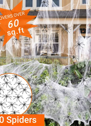 200cm Halloween Spiders Outdoor Decoration Halloween Plush Spiders Giant Spider for Indoor Outdoor Garden Party Decoration - Riparo82