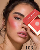 1PC Waterproof Blush Palette: Nude matte with pearlescent particles, light pink, orange and red, lightweight and long-lasting, s - Riparo82