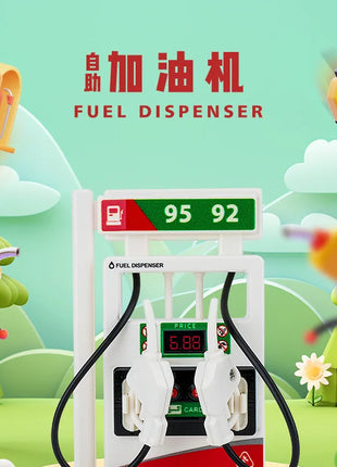 Modello di macchina per il rifornimento della luce e del suono simulato per bambini, giocattolo per l'educazione della prima infanzia, decorazione della scena dell'erogatore di carburante - riparo82