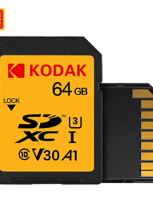 Scheda SD KODAK per fotocamera Scheda di memoria C10 ad alta velocità da 100 MB/s 32 GB 64 GB 128 GB 256 GB SDXC A1 U3 V30 UHS-I scard per 4K HD SLR DV