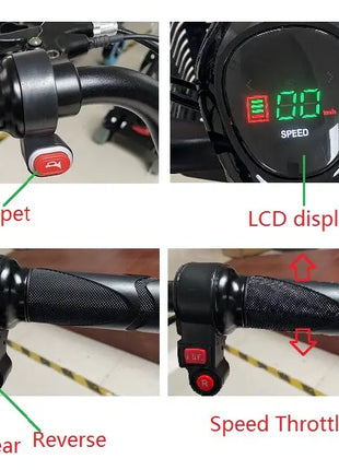 Scooter Mobilità 4 Ruote 500W Doppio Motore 36V - Pieghevole Anziani 3 Velocità - riparo82