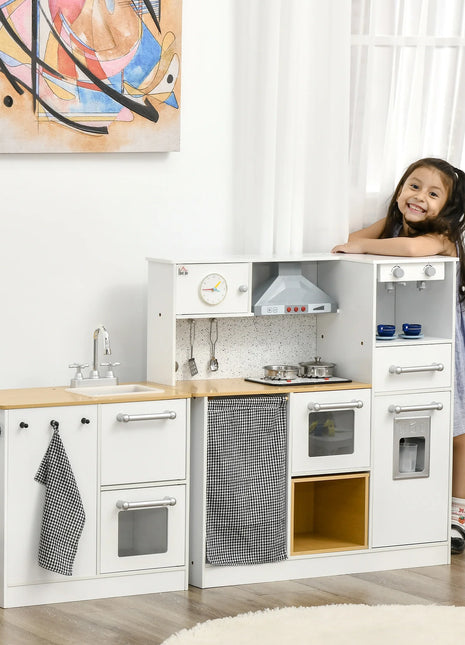 Homcom Cucina giocattolo in legno per bambini +3 anni con luci e suoni - riparo82
