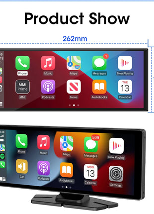 11.26 inch Dash Cam Car DVR 4K Camera Wireless Carplay Android Auto Touch Screen Dual Len Video Recorder Dashboard BT FM AUX GPS - Riparo82