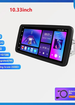 8+128G 10.1'' 360 Rotatable 1 Din AutoRadio GPS for Universal Car Multimedia Player Stereo 1DIN Video Autoradio Carplay HeadUnit - Riparo82