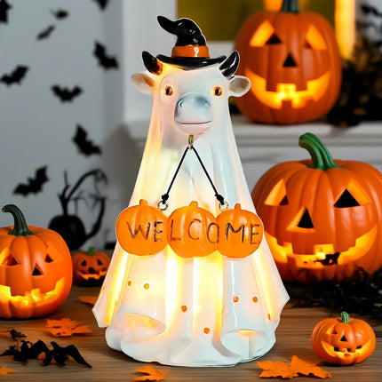 Halloween Ghost Pumpkin Decoration Halloween Party Tabletop Ornament Home Scene Prop Festive Seasonal Decor For Kids Adults